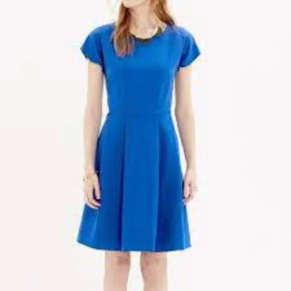 flare knee length dress Women's Plus Size Solid Fit and Flare Dress – White Mark main image 1